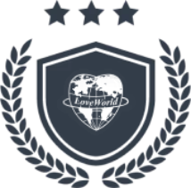 Loveworld Security shield and laurel app emblem